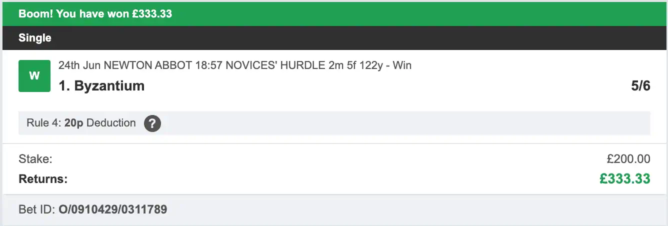Odds On Winners - Winner - 2025-06-24