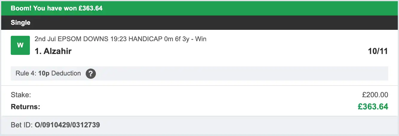Odds On Winners - Winner - 2025-07-02
