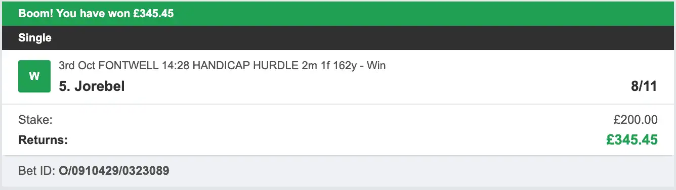 Odds On Winners - Winner - 2025-10-03