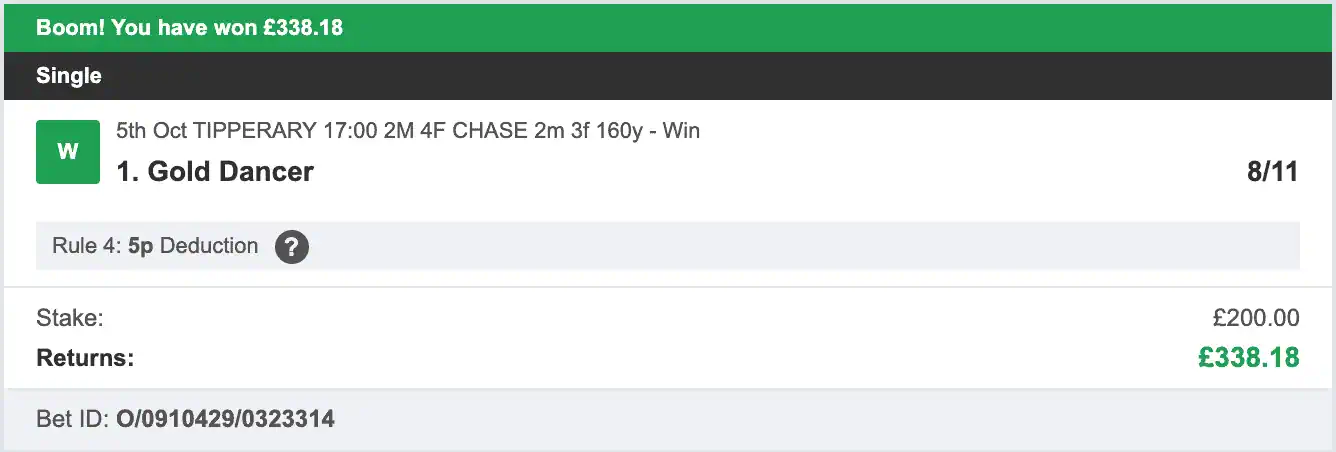 Odds On Winners - Winner - 2025-10-05