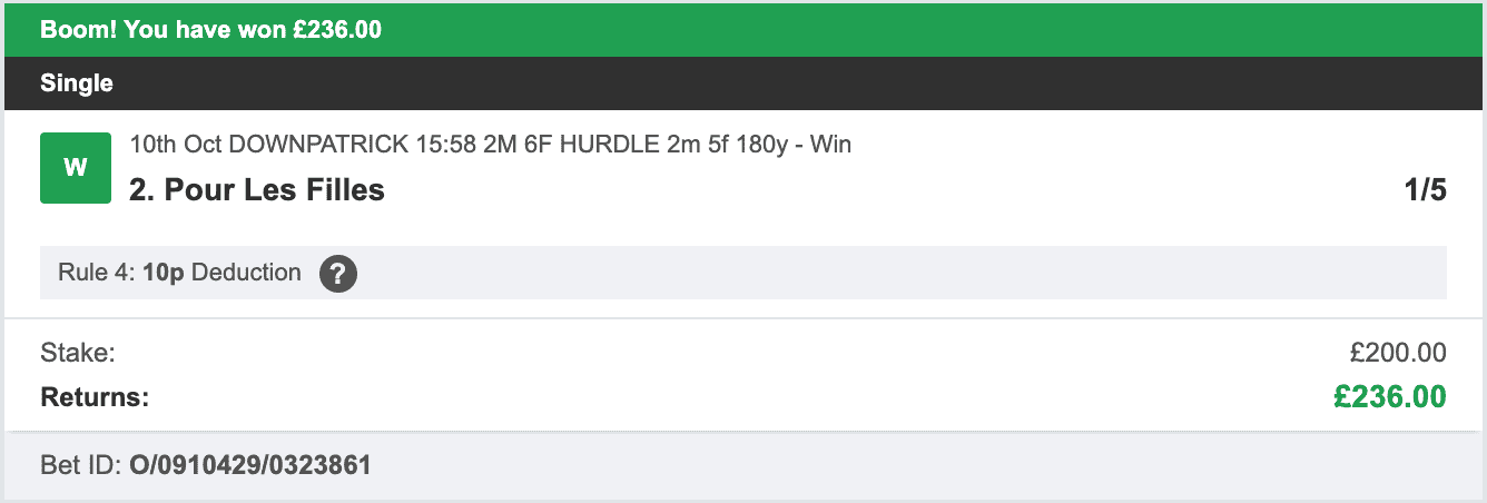 Odds On Winners - Winner - 2025-10-10