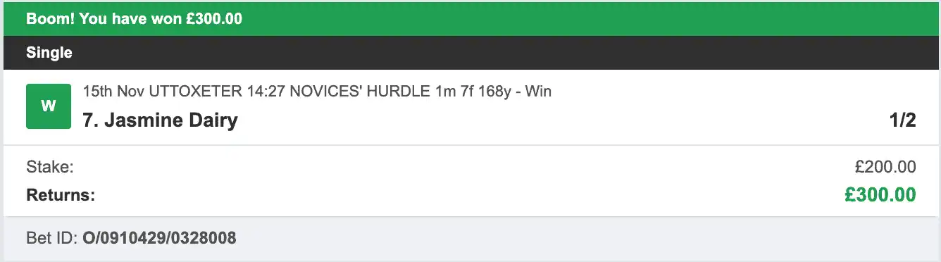 Odds On Winners - Winner - 2025-11-15